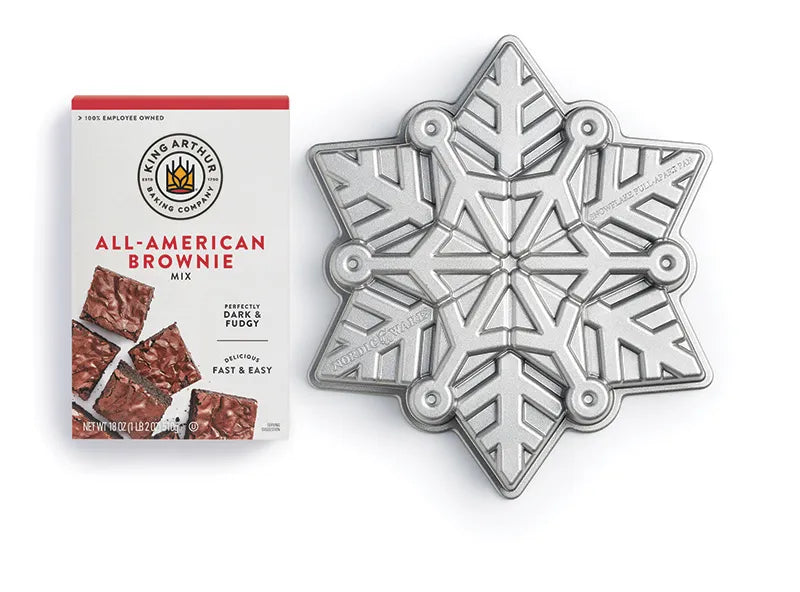 Fabulous Fudge Brownie Mix and Snowflake Cake Pan Set