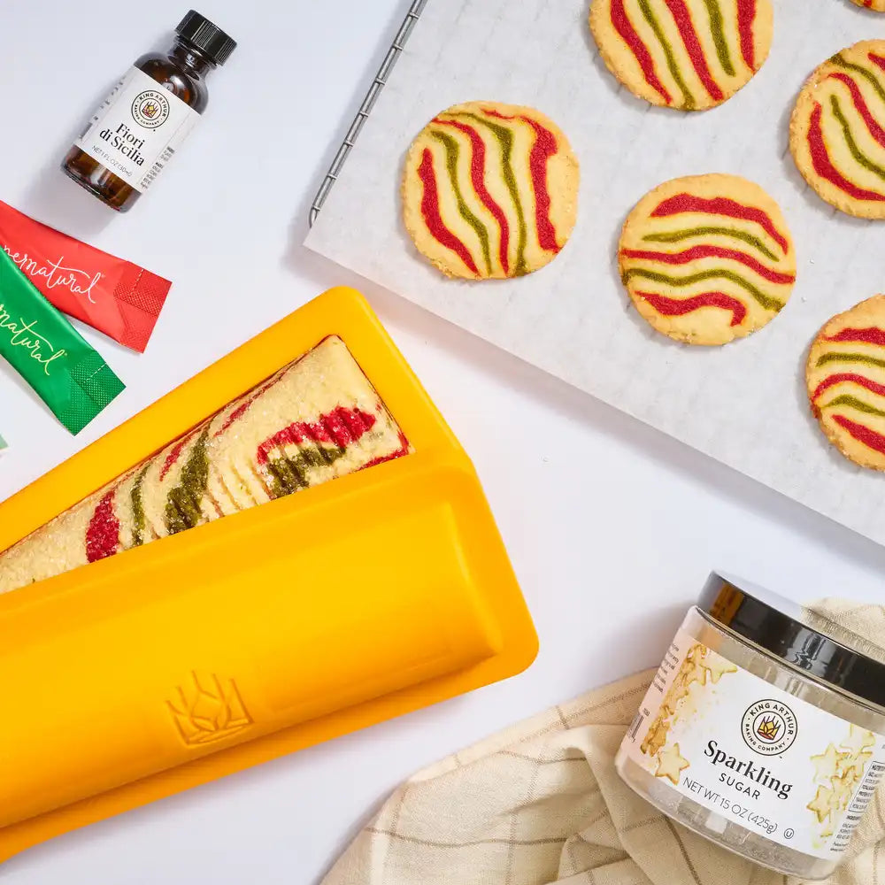 Ribboned Peppermint Shortbread Cookies Bundle
